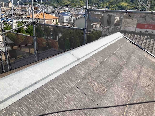 八尾市戸建て住宅の屋根塗装の作業前点検を実施